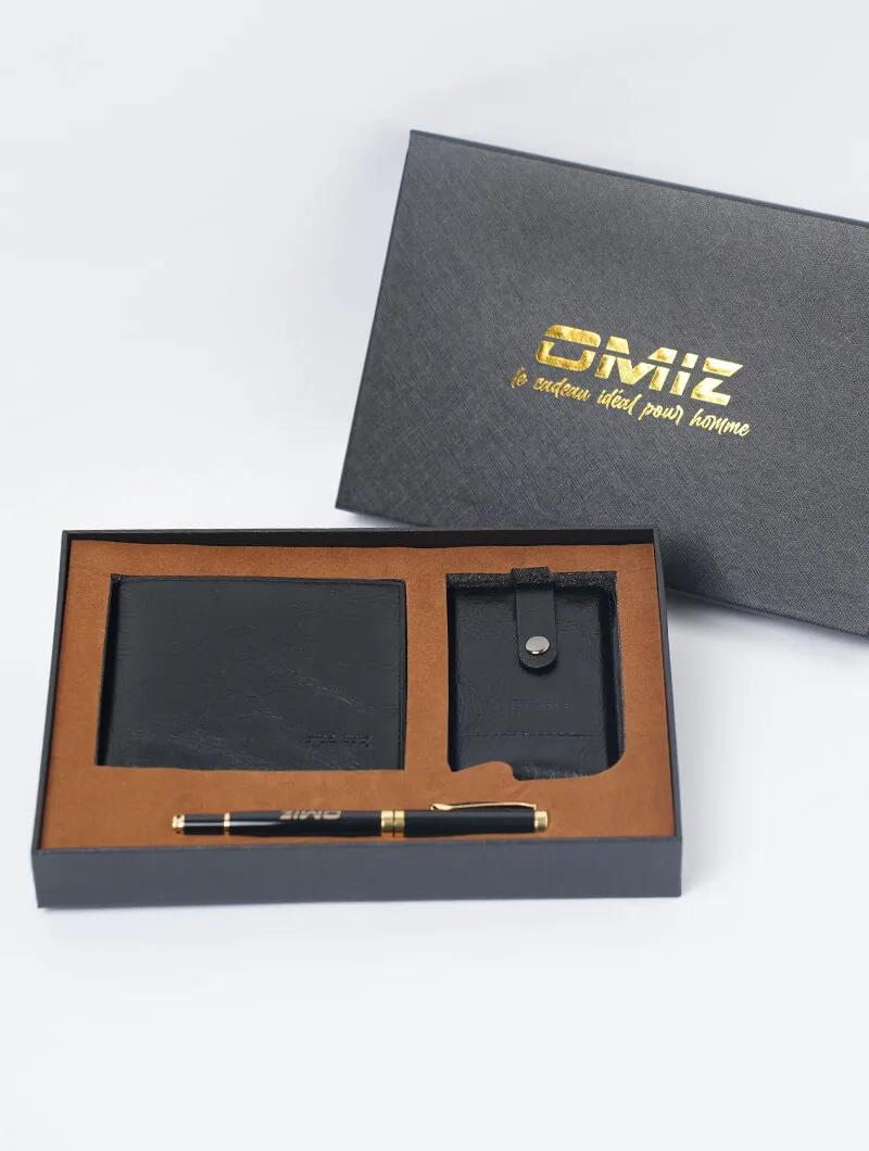 Coffret Cadeau Portefeuille et Stylo+ Portecarte